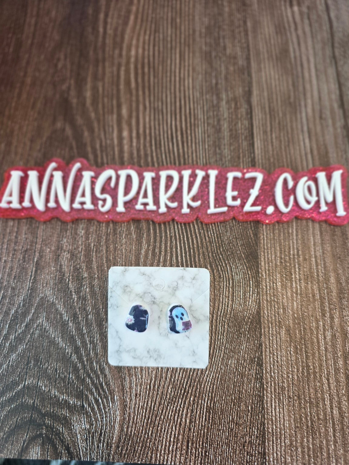 Ghostly Chapters Stud Earrings 👻 Glossy Non-Resin Ghost & Floral