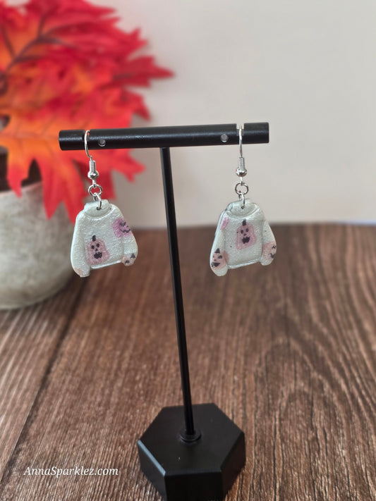 Sweater Weather Earrings 🐻 Cozy Resin-Topped Pullovers